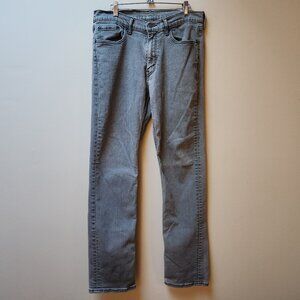 Levi's grey straight leg denim jeans / 33x34